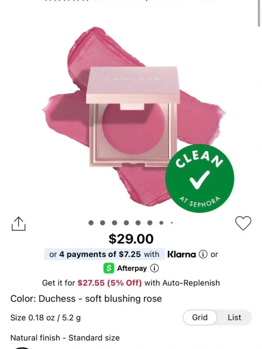 Lawless Pinch My Cheeks Soft-Blur Cream Blush — Duchess (Deep Rose) NEW